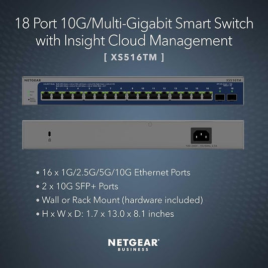 NETGEAR 18-Port 10G/Multi-Gigabit Ethernet Smart Switch - Image 2