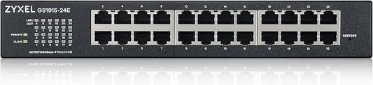 Zyxel 24 Port Ethernet Switch | Smart Managed Gigabit Network Switch | 24x GbE - Image 2