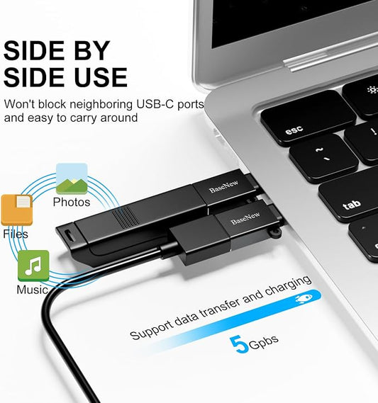 USB C to USB Adapter 6 Pack, USBC to USBA Adapter, Type-C Male USB-A Female OTG - Image 2