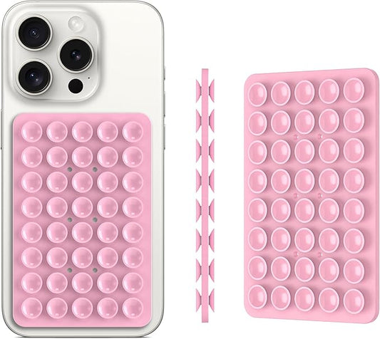2PACK Silicone Double Sided Suction Phone Case Mount, Detachable Hands Free & - Image 2