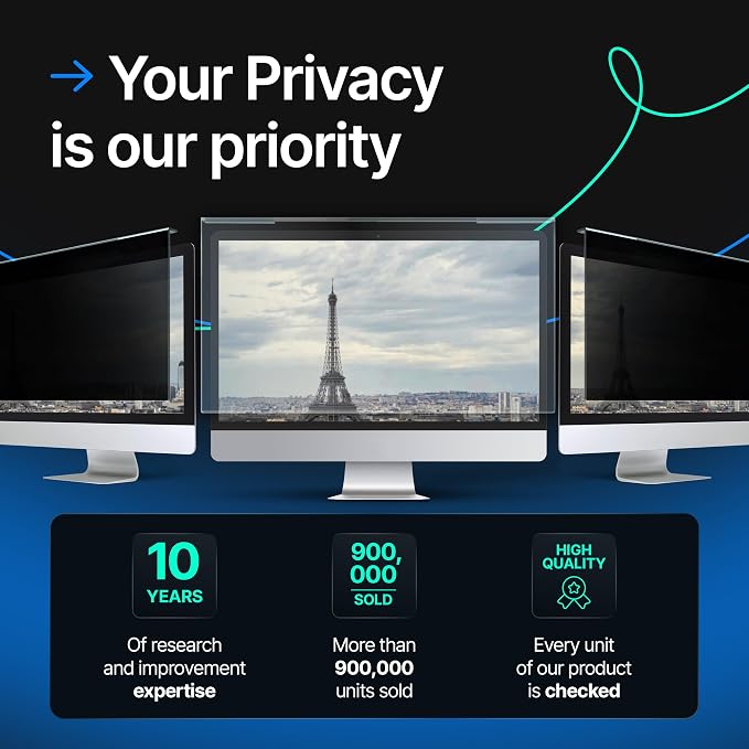 Acrylic 27 Inch Computer Privacy Screen Filter Compatible - Image 8