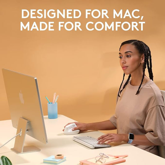 Logitech Lift for Mac Wireless Vertical Ergonomic Mouse, Quiet Clicks, Silent - Image 2