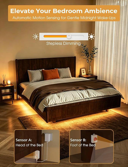 Smart Plug-in Dual Motion Sensor COB LED Strip Light - Image 2