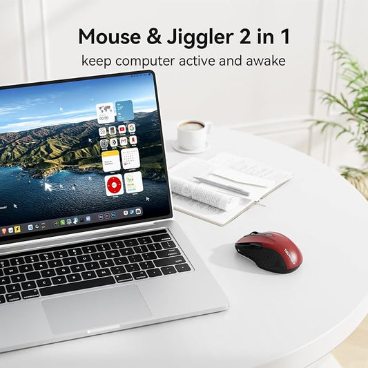 TECKNET Rechargeable Jiggler Wireless Mouse 4800 DPI Silent USB A & Bluetooth - Image 2