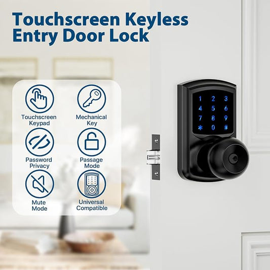 Hidalife Keyless Entry Door Lock, Keypad Door Knob - Image 2