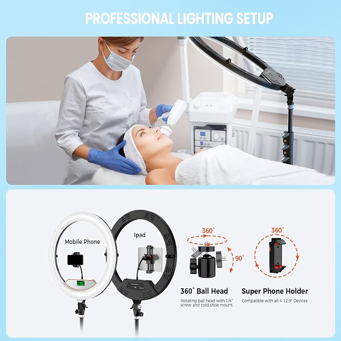 18" Large Ring Light with 60" Tripod Stand - Image 8