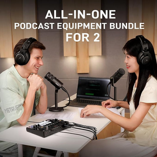 MAONO Podcast Equipment Bundle for 2: Audio Interface Mixer - Image 2