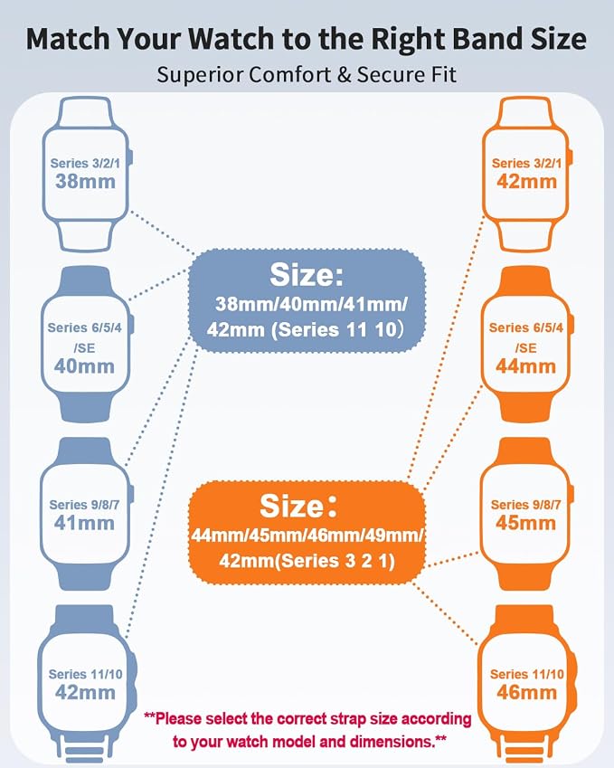 Stretchy Band Compatible with Apple Watch Bands Ultra 3/2/1 49mm 46mm 45mm 44mm - Image 10