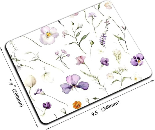 Mouse Pad, Abstract Wildflowers Flower Mouse Pads - Image 2