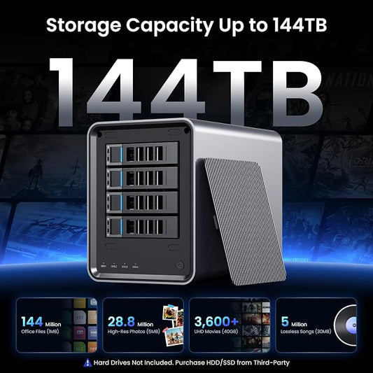 Yxk Zero1 Pro 4-Bay Desktop NAS, Intel N100 Quad-Core CPU, Enthusiasts Home & - Image 2