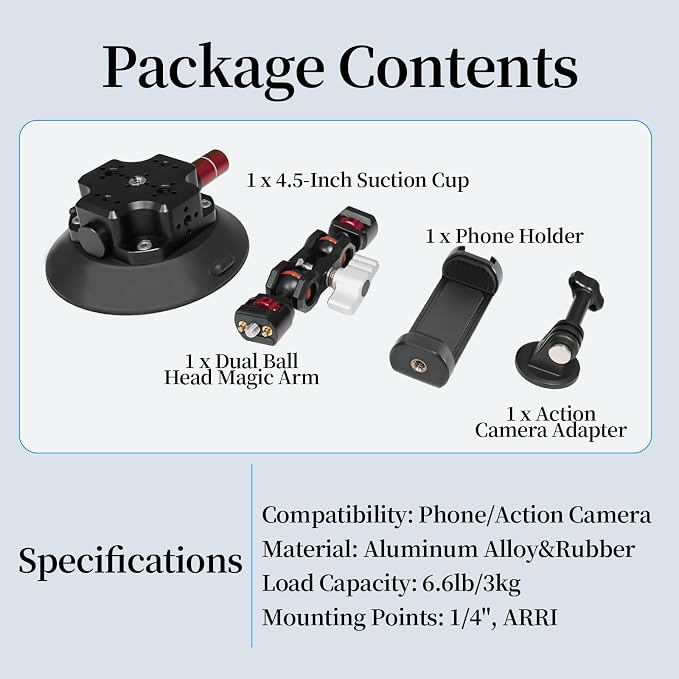 FIFIELD 4.5in Suction Cup Camera Mount - Image 7