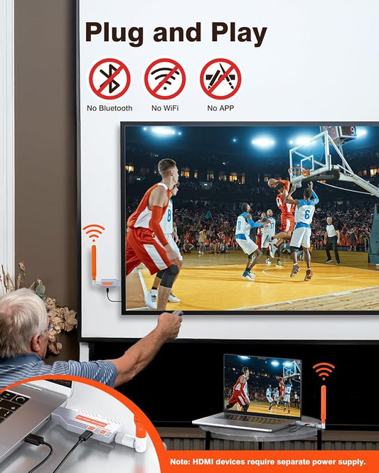 4K HDMI Wireless 2 Receivers and Transmitter, 4K Input 2160P Output, 150M/450Ft - Image 2