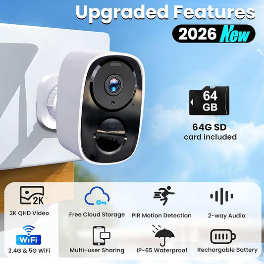 2026 Upgraded 2K Wireless Security Camera - Image 2