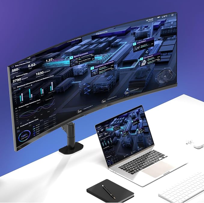 Pholiten Premium Aluminum Heavy Duty Monitor Arm,Ultrawide Monitor Arm - Image 7