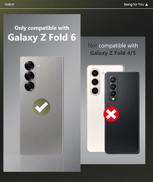 for Galaxy Z Fold 6 Case with Card Holder & Kickstand & Hinge Protection & - Image 2