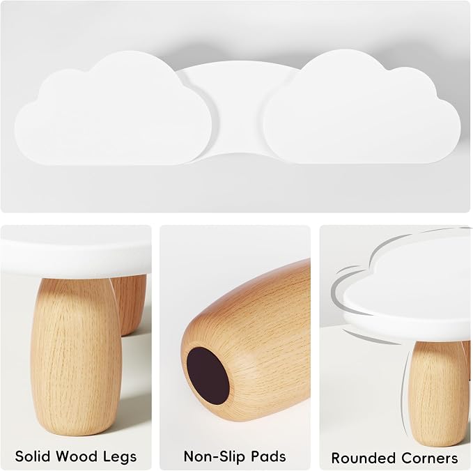 Dual Monitor Stand Riser, Rainbow Cloud Desktop Computer Stand - Image 6