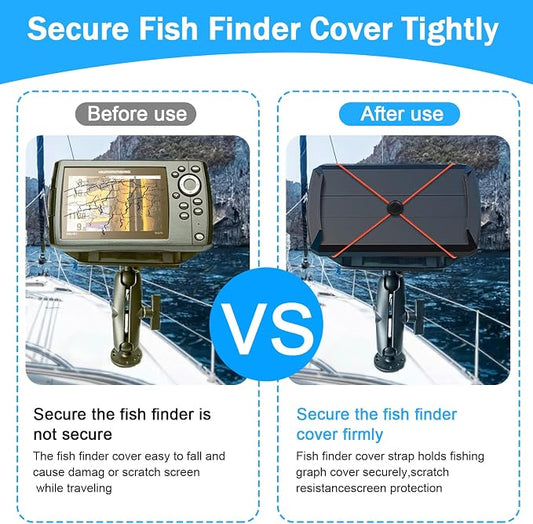 4 Pcs Thickened Fishing Graph Cover Straps, Adjustable Fish Finder Bungee - Image 2
