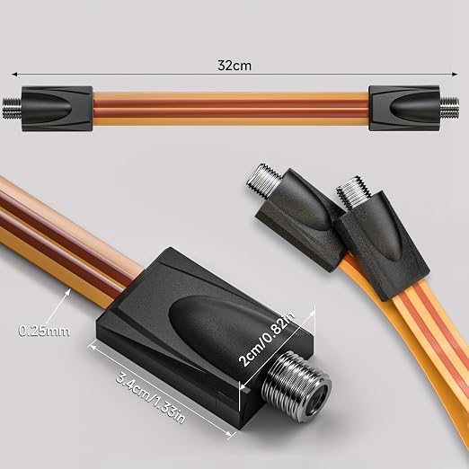 Goupchn Ultra Flat Ghost Wire Flat RG6 Coax Jumper Cable Extreme Slim F Female - Image 2