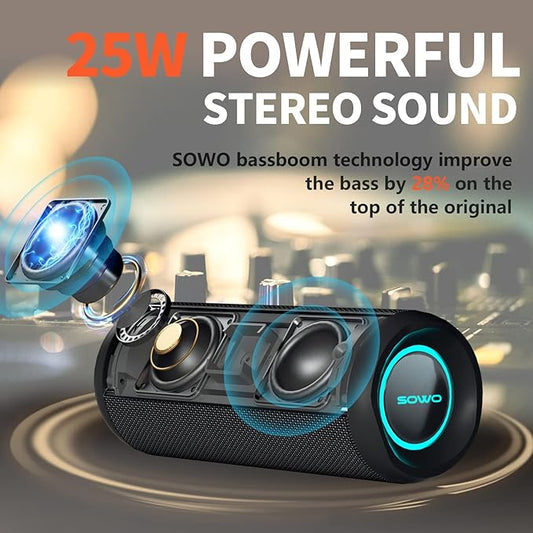Wireless Portable Speaker, IPX7 Waterproof Bluetooth Speaker, 25W Loud Stereo - Image 2