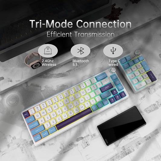 K68 Pro Gaming Keyboard, Layout Compact Wireless Mechanical Keyboard, Gasket - Image 2