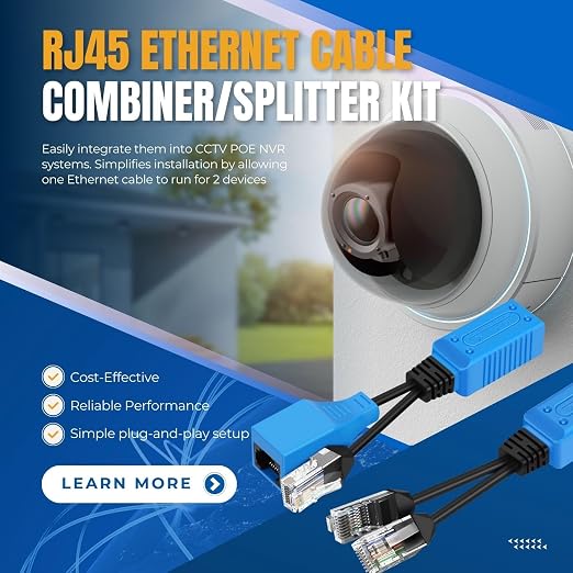 TNP RJ45 Ethernet Cable Combiner/Splitter Kit, 2 Male to 1 Female & 1 Male 1 - Image 2