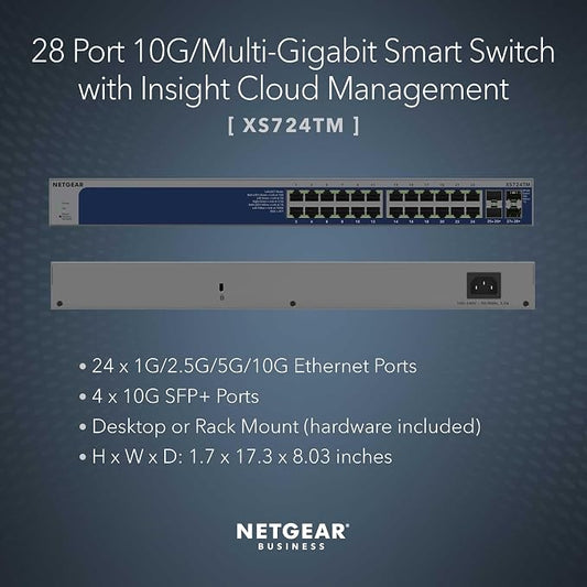 NETGEAR 28-Port 10G/Multi-Gigabit Ethernet Smart Switch - Image 2