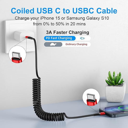 USB C to USB C Cable 6ft, Type C Fast Charging Compatible - Image 2
