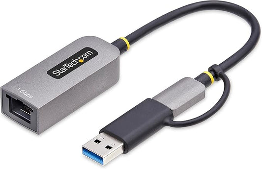 StarTech.com USB-C to Ethernet Adapter w/USB-A Dongle, 10/100/1000Mbps - Image 2