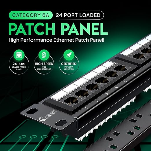 NewYork Cables [UL Listed 24 Port Cat6A Patch Panel, 10Gb Ethernet, 1U 19-Inch - Image 2