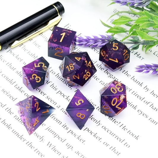 Haxtec DND Dice Set Sharp Edge Resin Dice - Image 2