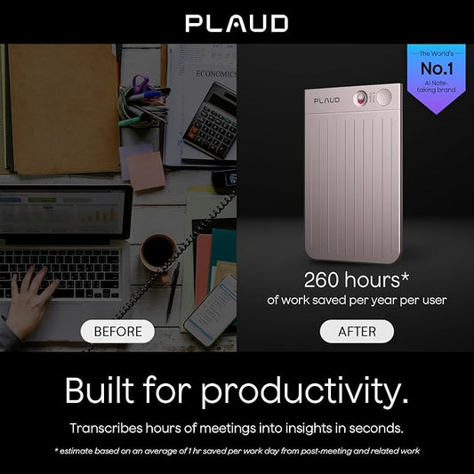 Plaud Note AI Voice Recorder, Voice Recorder w/Case, App Control, Transcribe & - Image 2
