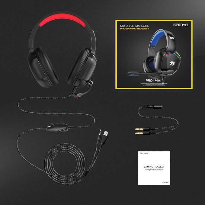 Gaming Headset with Microphone for Pc, Xbox One Series X/s, Stereo Wired Noise - Image 7