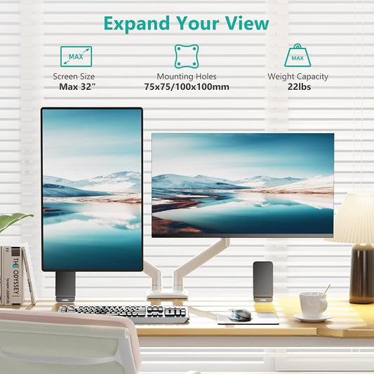 WALI Dual Monitor Stand for 17-32 inch Screens, Dual Monitor Arms for 2 - Image 2