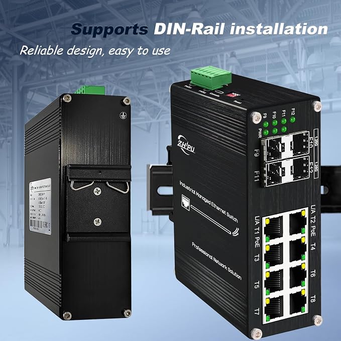 Industrial Managed 8-Port 10/100/1000Base-T PoE Switch - Image 7