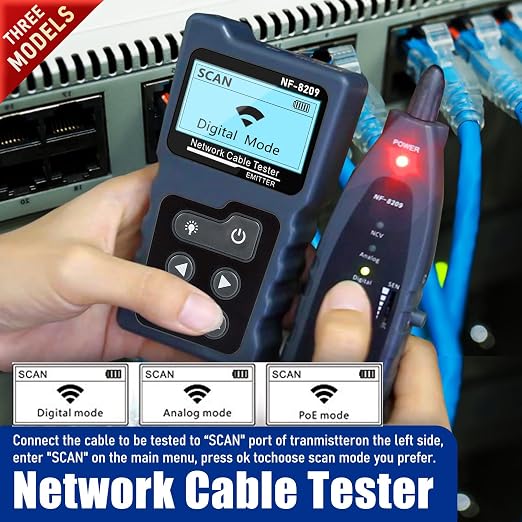 NF-8209 Network Cable Tester for POE Test/CAT5e/CAT6/CAT6a LAN Ethernet Wire - Image 2