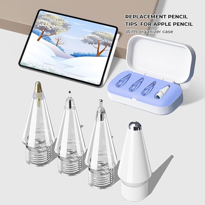 4Pack Replacement Pencil Tips for Apple Pencil Pro, Upgraded Pencil Tips Fit - Image 7
