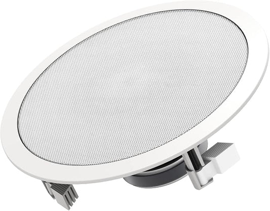 Audio 3-Way Premium in-Ceiling 8" Round Speaker, Dual 1-inch Silk Dome Tweeters - Image 2