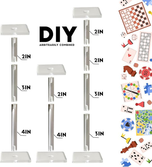 AAiphuwew 3pcs Combat Risers for Flying Miniatures, Adjustable Height - Image 2