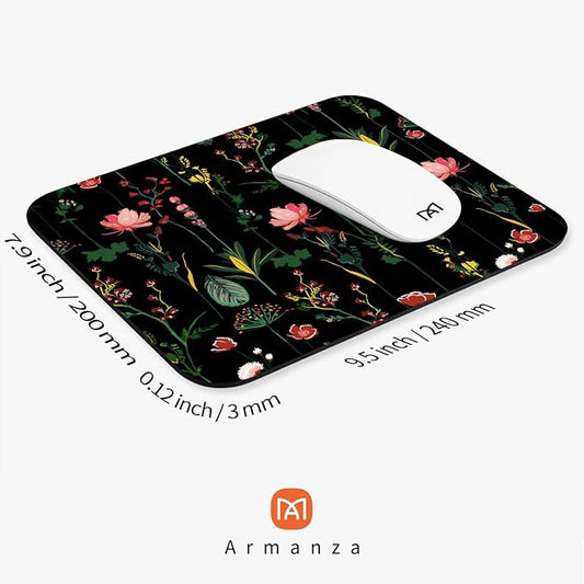 Square Mouse Pad Blooming Botanical Flowers, Personalized Premium-Textured - Image 2