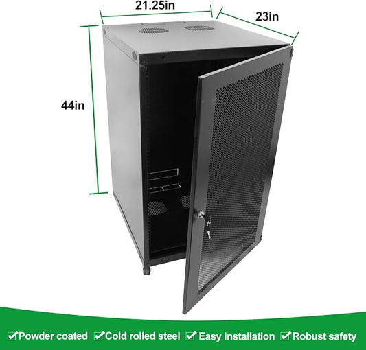 22U Server Cabinet Wall Mount Rack Enclosure - Image 2