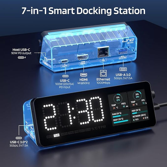 LTC Laptop Docking Station, 7-in-1 USB C Hub - Image 2