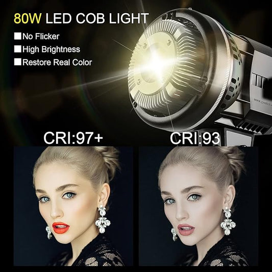 GVM 80W Photo Studio Lighting Kit, LED Video Light - Image 2