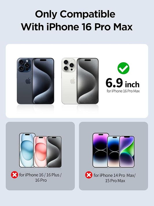 Compatible for iPhone 16 Pro Max Privacy Screen Protector Tempered Glass 6.9 - Image 2