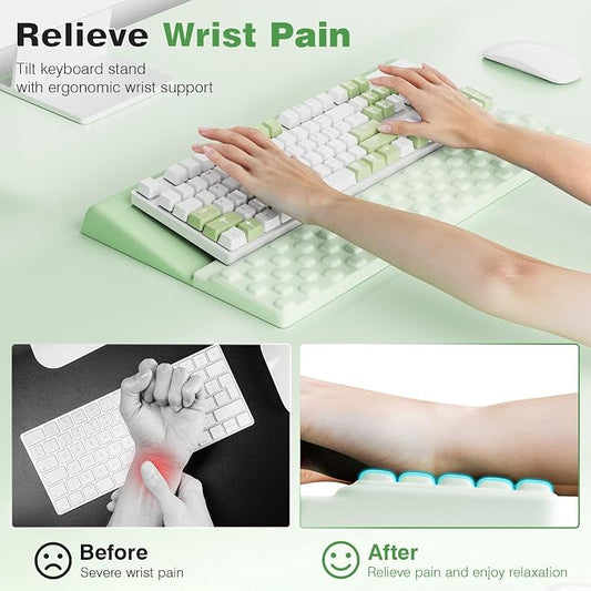 Ospelelf Keyboard Wrist Rest Comfortable Ergonomic Keyboard Stand Riser Holder - Image 2