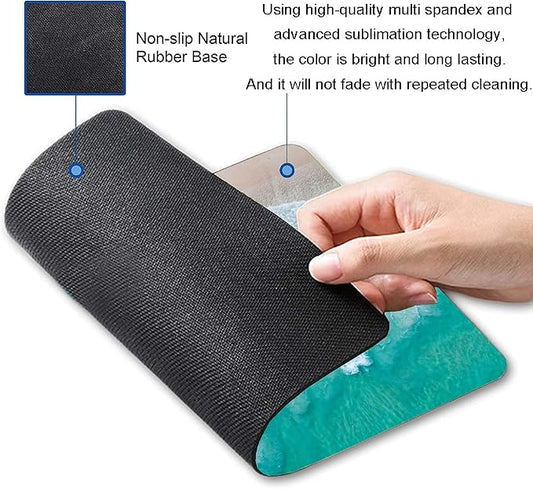Beach Mouse Pad Custom Design, Square Waterproof Non-Slip Rubber Base Mouse Pad - Image 2