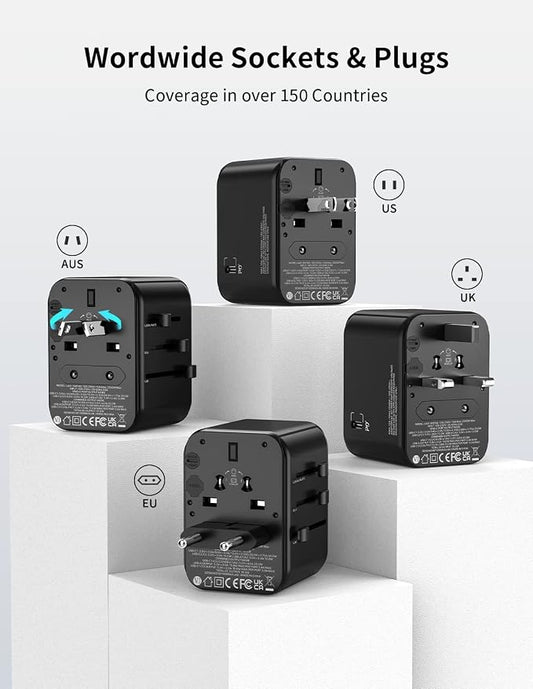 MOMAX Universal Travel Adapter, PD 35W Fast International Power Adapter - Image 2