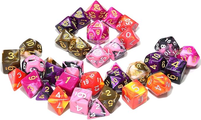 Assorted 5 Colors Polyhedral Dice Set - Image 7