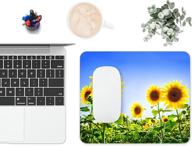 Mouse Pad, Cute Sunflower Plants Floral Mouse Pads - Image 6