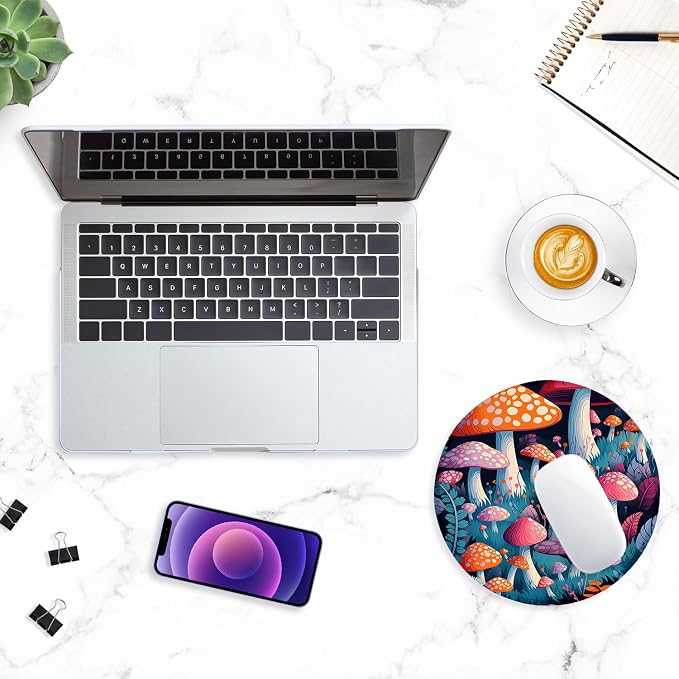 ITNRSIIET Round Mouse Pad with Stitched Edge Premium-Textured Waterproof - Image 7