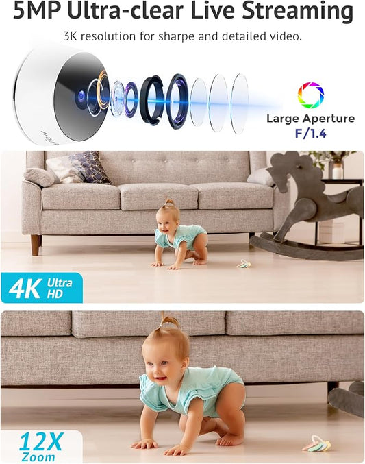 LaView 5MP 3K Cameras for Home Security Indoor, Home Security Camera for - Image 2